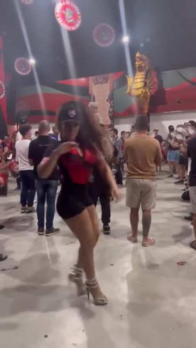 Brazilian Carnival Samba School training. Band and dancers must be synchronised