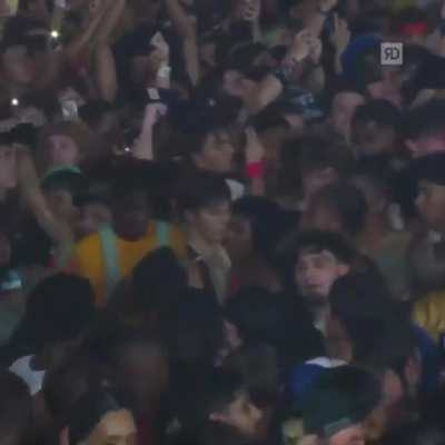 Man throws shoe at rapper DaBaby, but he doesn't care. Gives the fans their money's worth anyways