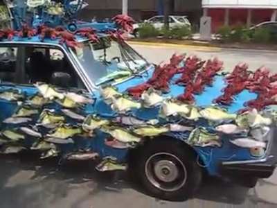 Rollin up in the aquatic car