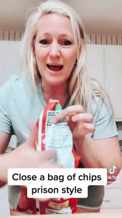 How to close a bag of chips without a chip clip