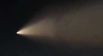 Video of India's Agni V ICBM test, flying over Aizawl, capital of Mizoram. Locals had an impression that it was a meteor.