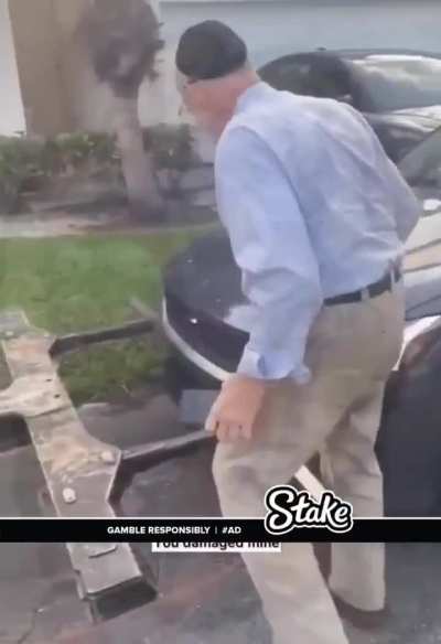Guy takes his car back from the repo man...