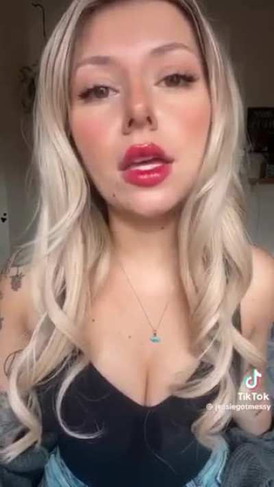 She acts surprised 