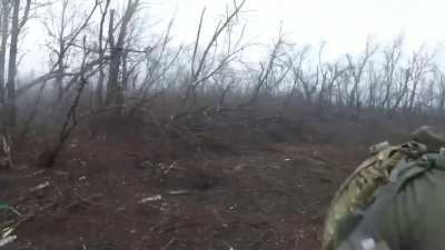 Short fragment of a trench assault by warriors of the 47th Mechanised Brigade in the Avdiivka direction. [Same video but with translations]
