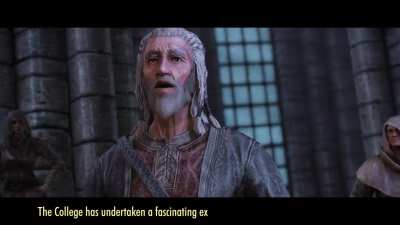 The Dragonborn joins the College of Winterhold.