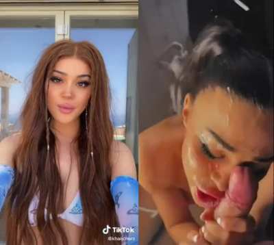 She dance around his cock when he cum