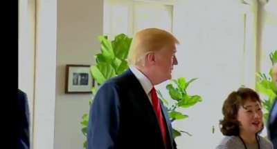 Kim Jong Un after Trump's fat joke
