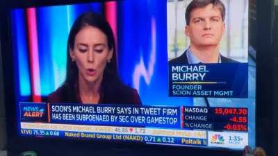 CNBC comment on Burry tweet. Buckle up.