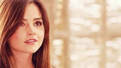 Jenna Coleman as u tell her that u got her a line of big cocks to suck as her birthday present