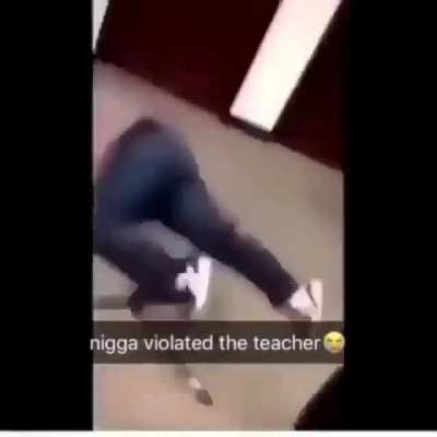 She got flattened.