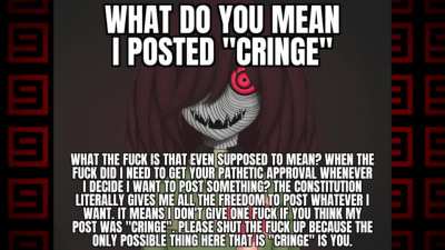 POV: You said to Chara that they just posted cringe