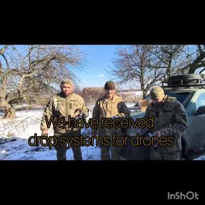 Hi Reddit, This is a small report on the funds you sent in between meetings. We have purchased drone drop systems to support our defenders a little bit.
