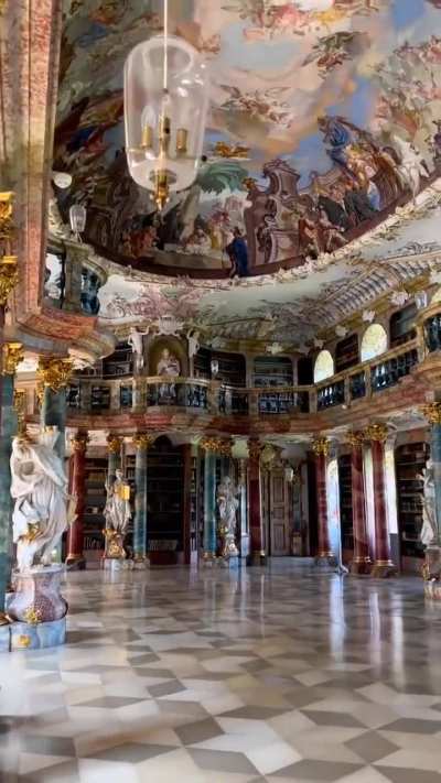 Wiblingen Abbey's Library Located south of the city of Ulm in Baden-Württemberg, Germany
