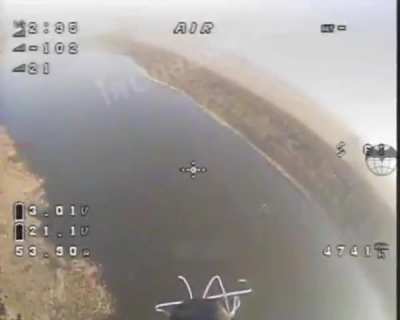 In Kherson region an Russian FPV drone attempted to attack a Ukrainian Mi-24  helicopters that fired at Russian positions, but was brought down by electronic warfare. April 2024