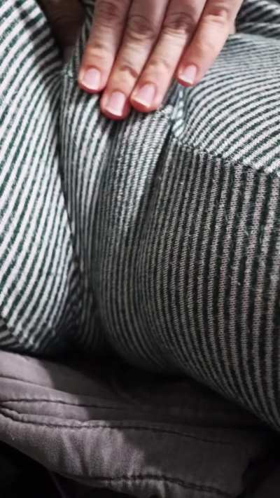 Rubbing my clit in pajamas