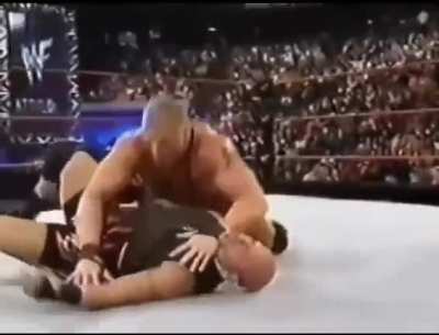 Brock Lesnar doing a shooting star press at 300 pounds