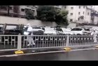 Coronavirus victim being wheeled across the street