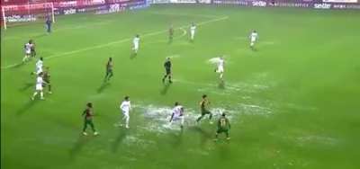 Scenes in Alanya as the Alanyaspor-Sivasspor match has been postponed due to heavy rain and a waterlogged pitch