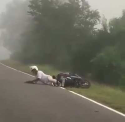To ride past the wild elephant blocking the road.