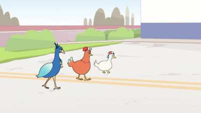 Birds walk to doom