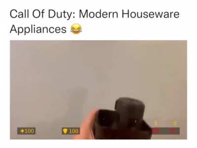 When you want to play COD but have to cook