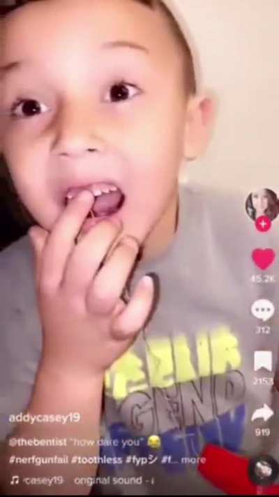 Tooth goes bye bye