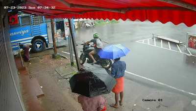 Bike accident happened in kerala, India today (23/07/23)