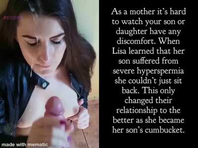 Mom helps him with her hyperspermia