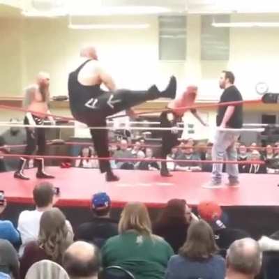 This how you get in and out of the ring in one move