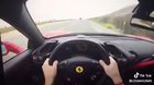 Test driving a Ferrari