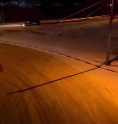 driving to fast on a slippery road