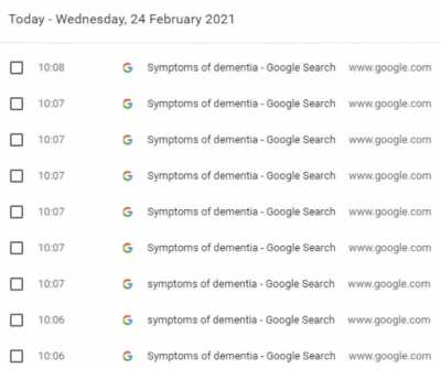 I can't remember searching that. I can't remember searching that. I can't remember...
