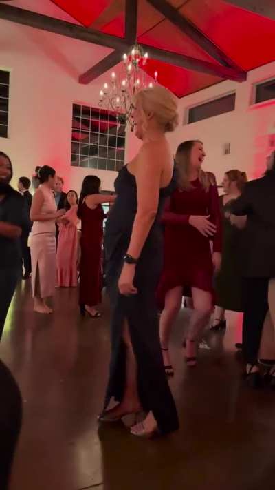 Guy steals bouquet