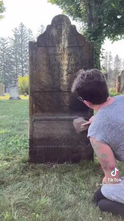 Cleaning gravestones
