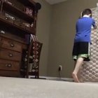 Attempting a back flip...