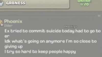 My ex is suicidal LESS GOOOO