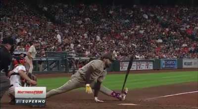[Highlight] Fernando Tatis somehow avoids getting HBP