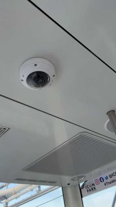 Messy facial under the security camera