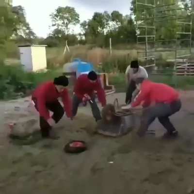 One wheel pit stop