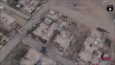 ISIS SVBIED driver rams into Iraqi BMP and then detonates - Battle for Mosul 2016