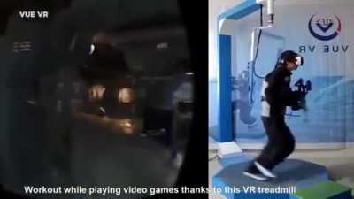 Workout while playing video games thanks to this VR treadmill
