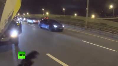 Biker prevents a guy from suicide on highway
