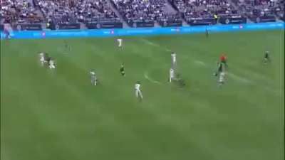 Nasty collision leaves Soccer player with fractured jaw and bite his own tongue.