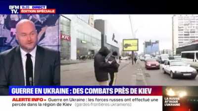 On French TV “ We’re not talking here about Syrians fleeing the bombing of the Syrian regime backed by Putin, we’re talking about Europeans leaving in cars that look like ours to save their lives.”