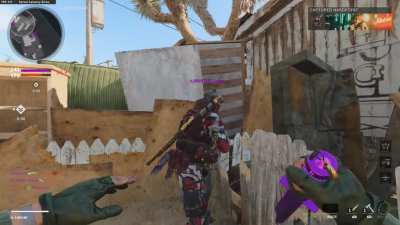 My teammate went in the corner to punish himself for taking my execution