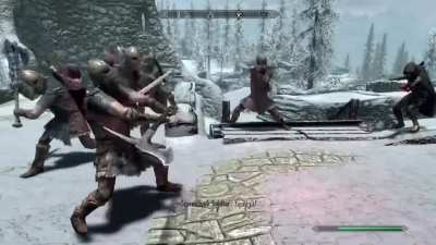 Some npc got stuck under the ground and the stormcloaks lost their shit