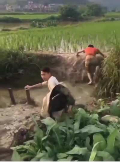 Guy in the red having an excellent day