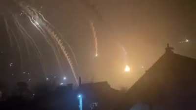 Wreckage falls over Kiev