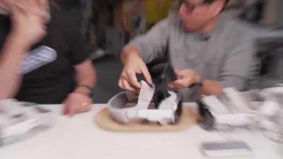 Adam Savage showed my forehead pad / Open face system on Tested!