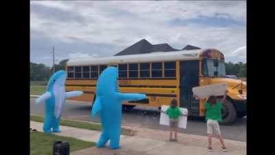 Just some parents putting on some humiliating antics for their kid